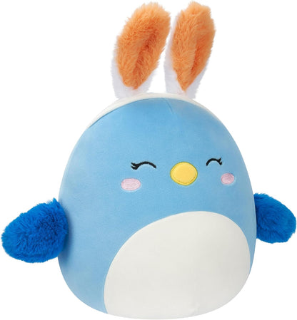 Squishmallows originais de 7,5 polegadas - Squishmallows de Páscoa - Bebe, o pássaro azul com orelhas de coelho