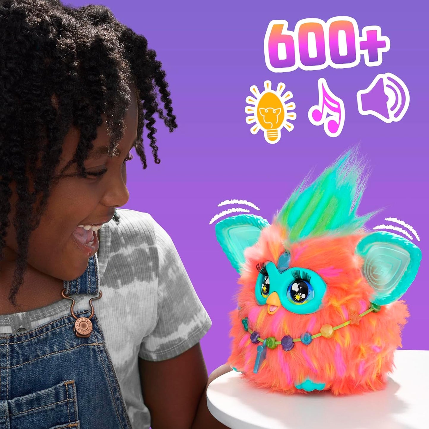 Hasbro Furby Coral Brinquedo Interativo Ativado por Voz para Crianças de 6 Anos 15 Acessórios - Versão Espanhola