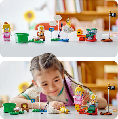 LEGO Super Mario Adventures con melocotón interactivo, juego de juguetes de princesa para niños, figura de rana amarilla, regalo de Nintendo para niñas, niños y jugadores de 6 años en adelante,