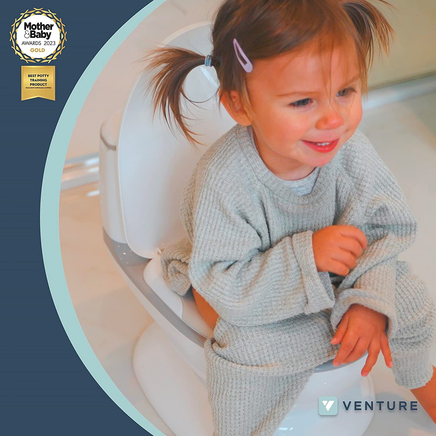 Pote Plus - My First WC Potty (Cinza) - Vencedor do Prêmio Mãe e Bebê Gold 2023 de Melhor Produto de Treinamento Potty