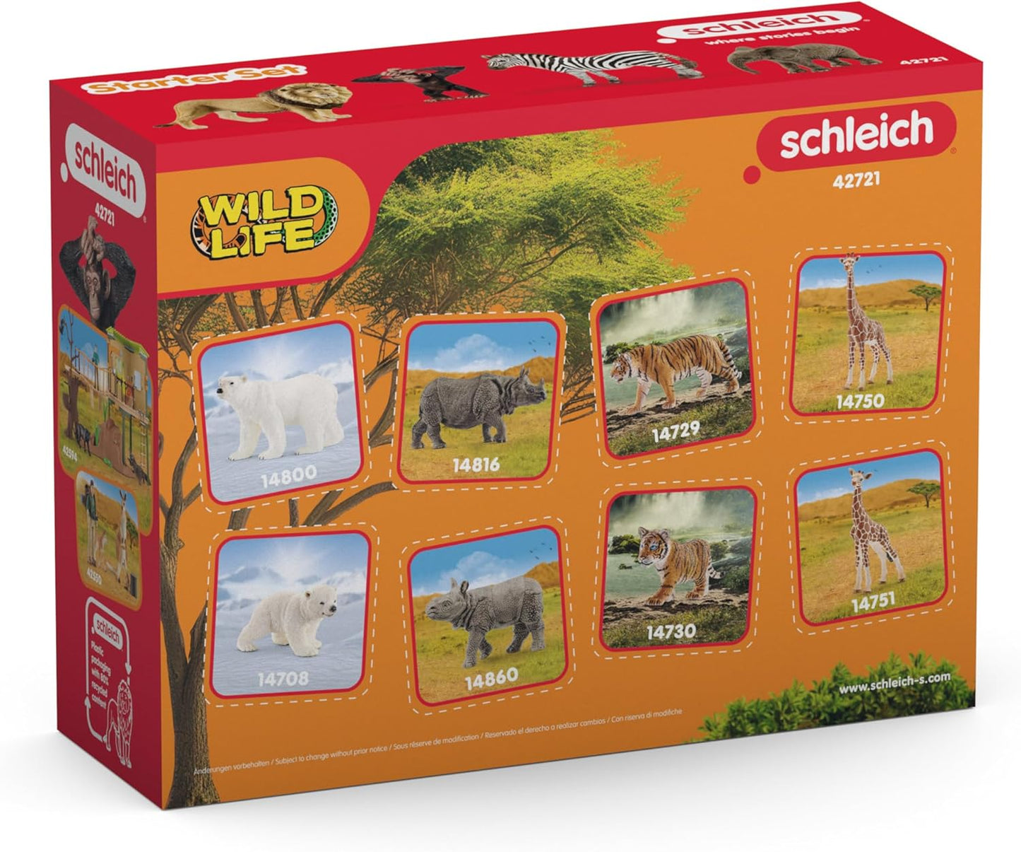 Schleich 42736 Conjunto inicial "África" da Vida Selvagem, a partir de 3 anos WILD LIFE - Estatueta, 8 x 25 x 19 cm