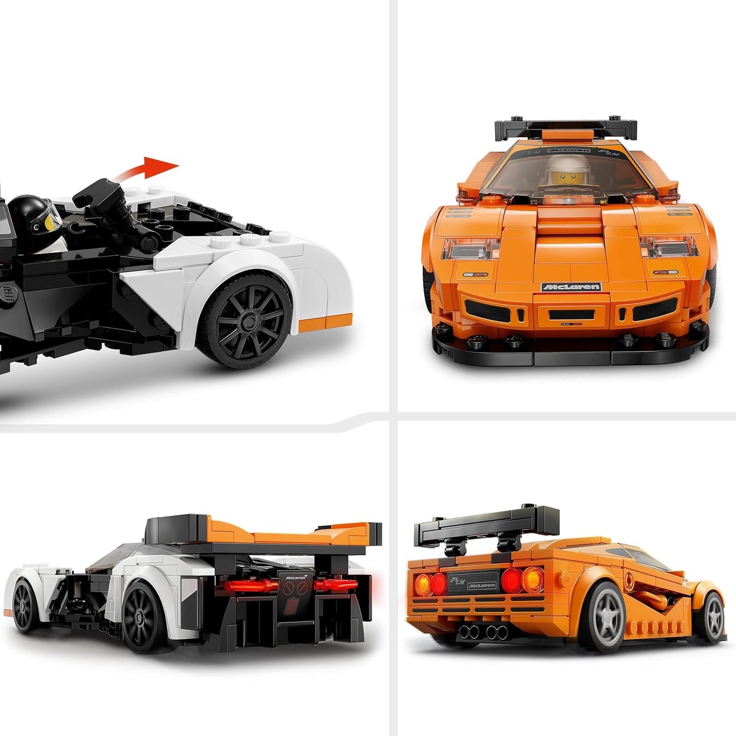 LEGO Speed ​​Champions McLaren Solus GT y McLaren F1 LM Set, 2 icónicos coches de carreras de juguete para niños y niñas a partir de 9 años, kit de construcción de modelos Hypercar, regalo coleccionable para niños 76918