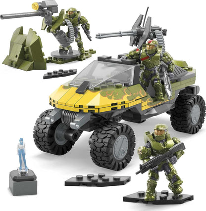 Mega Bloks Halo Universe Red Team Warthog Rescue 324pcs Playset 3 figuras pequenas