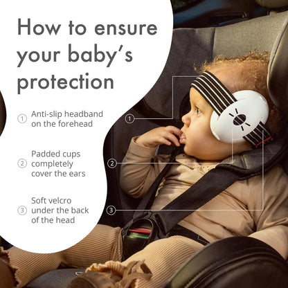 Alpine Muffy Baby Ear Defender para bebês e crianças pequenas de até 36 meses -  Protetores de ouvido com redução de ruído - Fones de ouvido confortáveis para bebês contra danos auditivos e melhora o sono - Preto