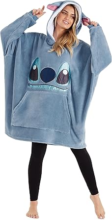 Manta con capucha de Disney, sudadera con capucha extragrande de forro polar Sherpa, regalos de Eeyore Stitch