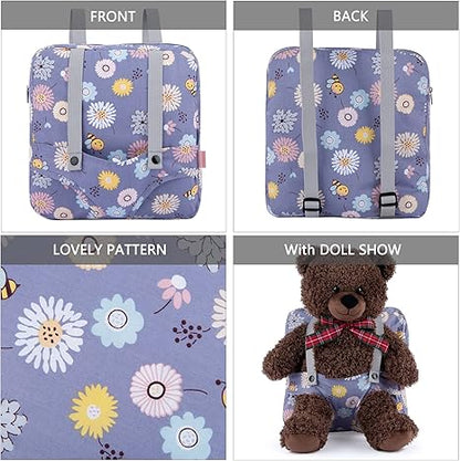 Bebamour Mochila Porta Muñecas, 100% Algodón, Mochila Infantil para Muñecas, Bolsa de Almacenamiento de Accesorios