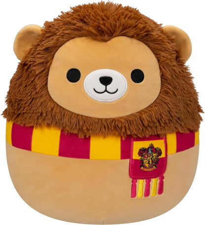 Squishmallows SQWB00017 Harry Potter Leão da Grifinória de 10 polegadas de tamanho médio ultramacio oficial Jazwares pelúcia, marrom