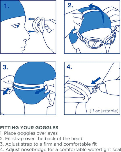 ZoggsÓculos de natação infantis Phantom 2.0, óculos de natação com proteção UV, alça de óculos de natação com jugo dividido, lentes de óculos de natação transparentes sem neblina, óculos de ajuste rápido para crianças de 6 a 14 anos