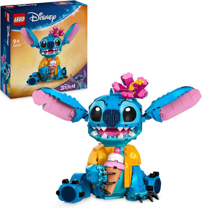 LEGO | Brinquedo de construção Disney Stitch para crianças, meninas e meninos de mais de 9 anos, conjunto de brinquedos com casquinha de sorvete e figura de personagem, presente de aniversário divertido 43249