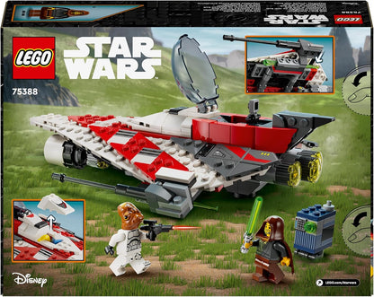 LEGO Star Wars Jedi Bob’s Starfighter Buildable Toy Vehicle para meninos e meninas de 8 anos ou mais, com 2 minifiguras de personagens e uma figura de Droid,