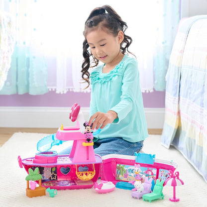 Just Play Disney Junior Minnie Mouse Bowdazzling Yacht Playset, brinquedos infantis para maiores de 3 anos