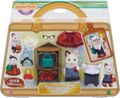 Sylvanian Families Conjunto de moda Tuxedo Cat - conjunto de casa de bonecas