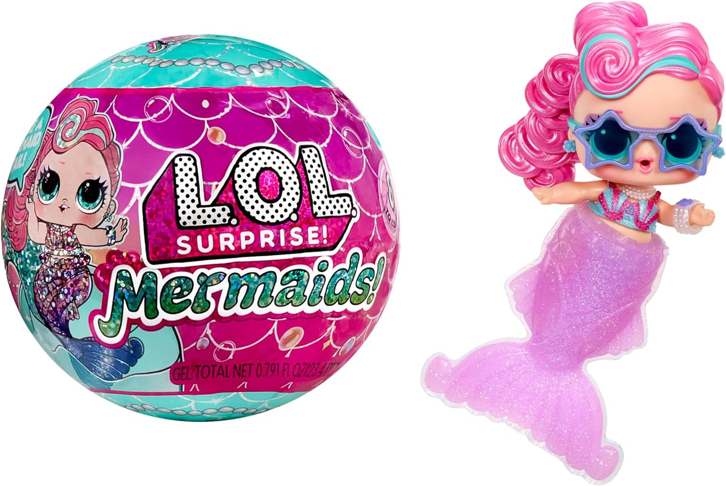 LOL. Surpresa! Mermaids Tots - Fashion Tots com caudas que mudam de cor - Adequado para colecionadores, meninas e meninos com mais de 4 anos