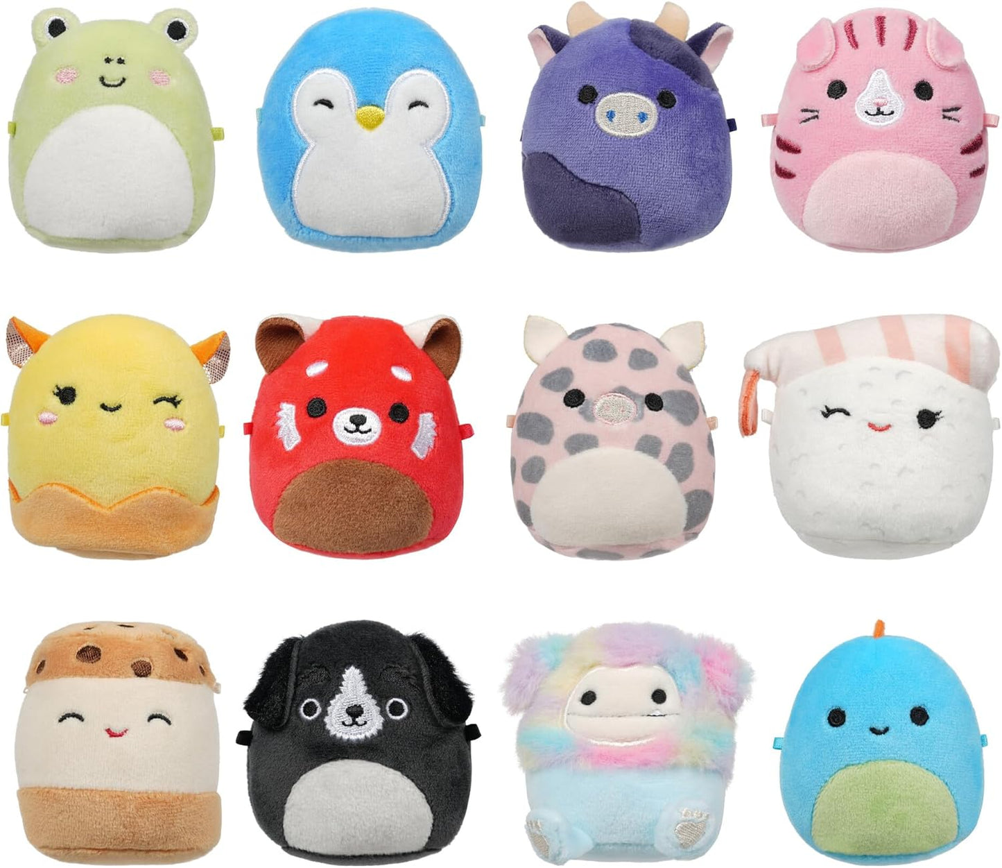 Squishmallows Micromallows Original, paquete de 12: Aquitania, Bijan, Cici, Darex, Geraldine, Ingred, Keina, Koako, Paulie, Puff, Wendy, Zozo