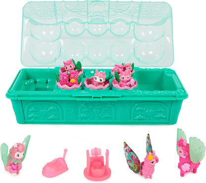 HATCHIMALS CollEGGtibles, caixa familiar de lhama arco-íris com conjunto surpresa, 10 personagens, 2 acessórios, brinquedos infantis para meninas de 5 anos ou mais