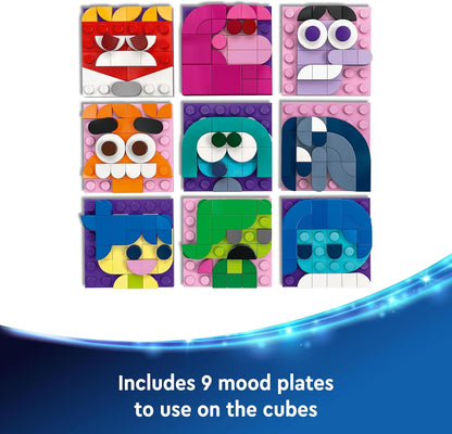 LEGO Disney Pixar Inside Out 2 Mood Cubes Playset, brinquedo de construção para meninas e meninos de 9 anos ou mais, inclui minibonecas de personagens do filme, presente divertido para compartilhar emoções como alegria 43248