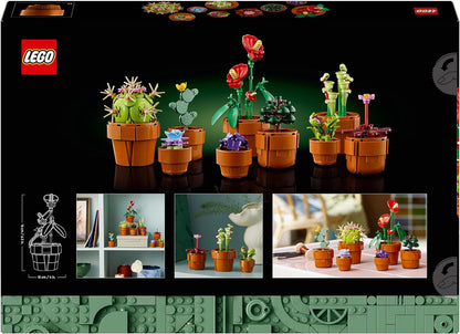 LEGO 10329 Conjunto de pequenas plantas de ícones, flores artificiais em 9 vasos edificáveis