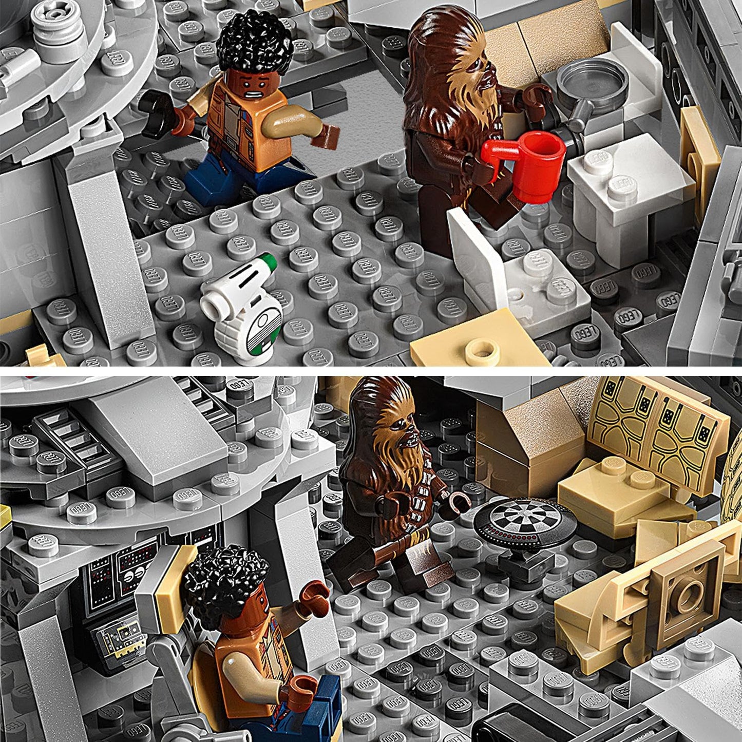 LEGO Star Wars 75257 Millennium Falcon - Conjunto de nave estelar com 5 minifiguras e 2 figuras de Droid inc. Finn, Chewbacca, C3PO e R2D2 - brinquedos de construção para meninos e meninas com mais de 9 anos