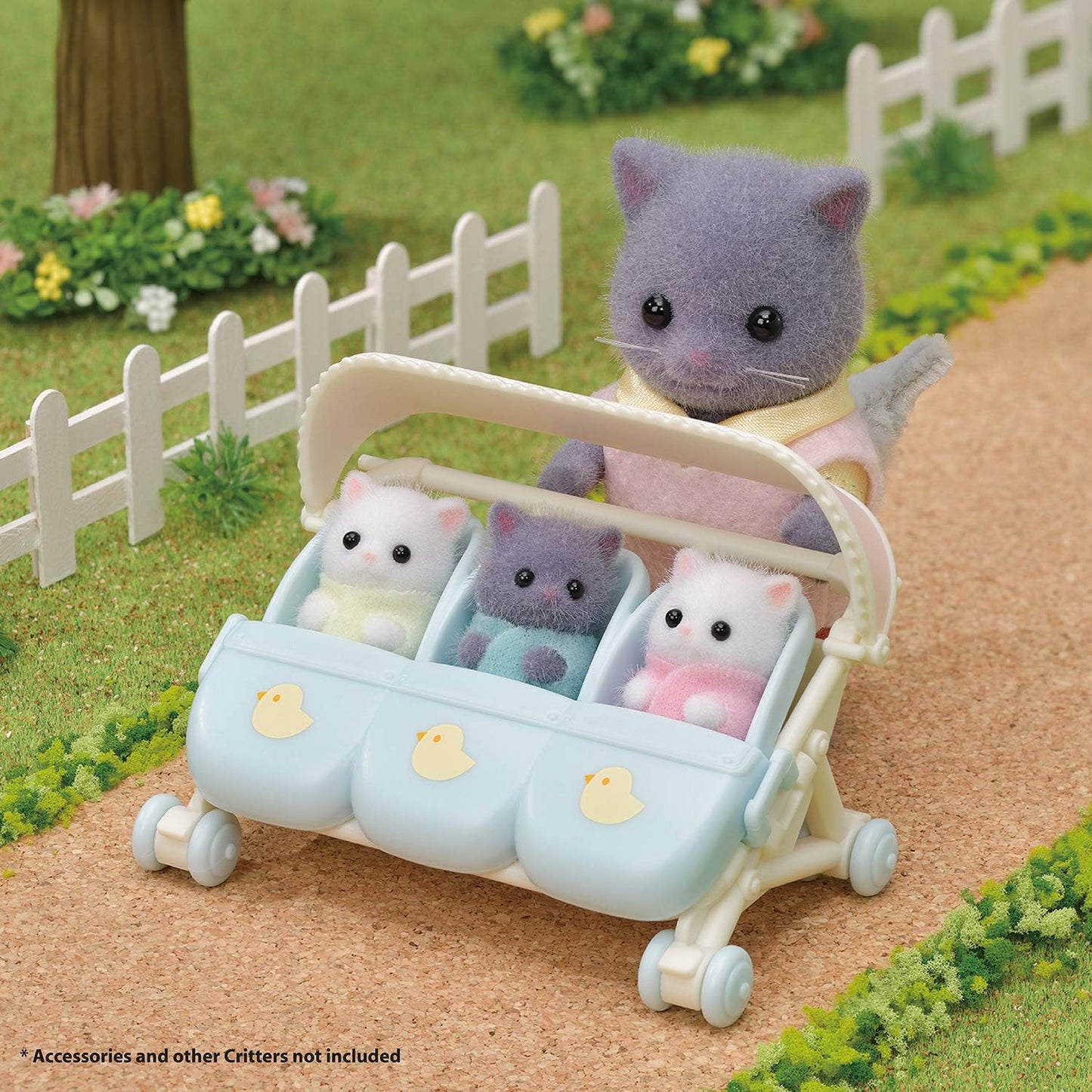 Sylvanian Families 5458 Bonecas trigêmeas de gato persa - conjuntos de jogos para casa de bonecas