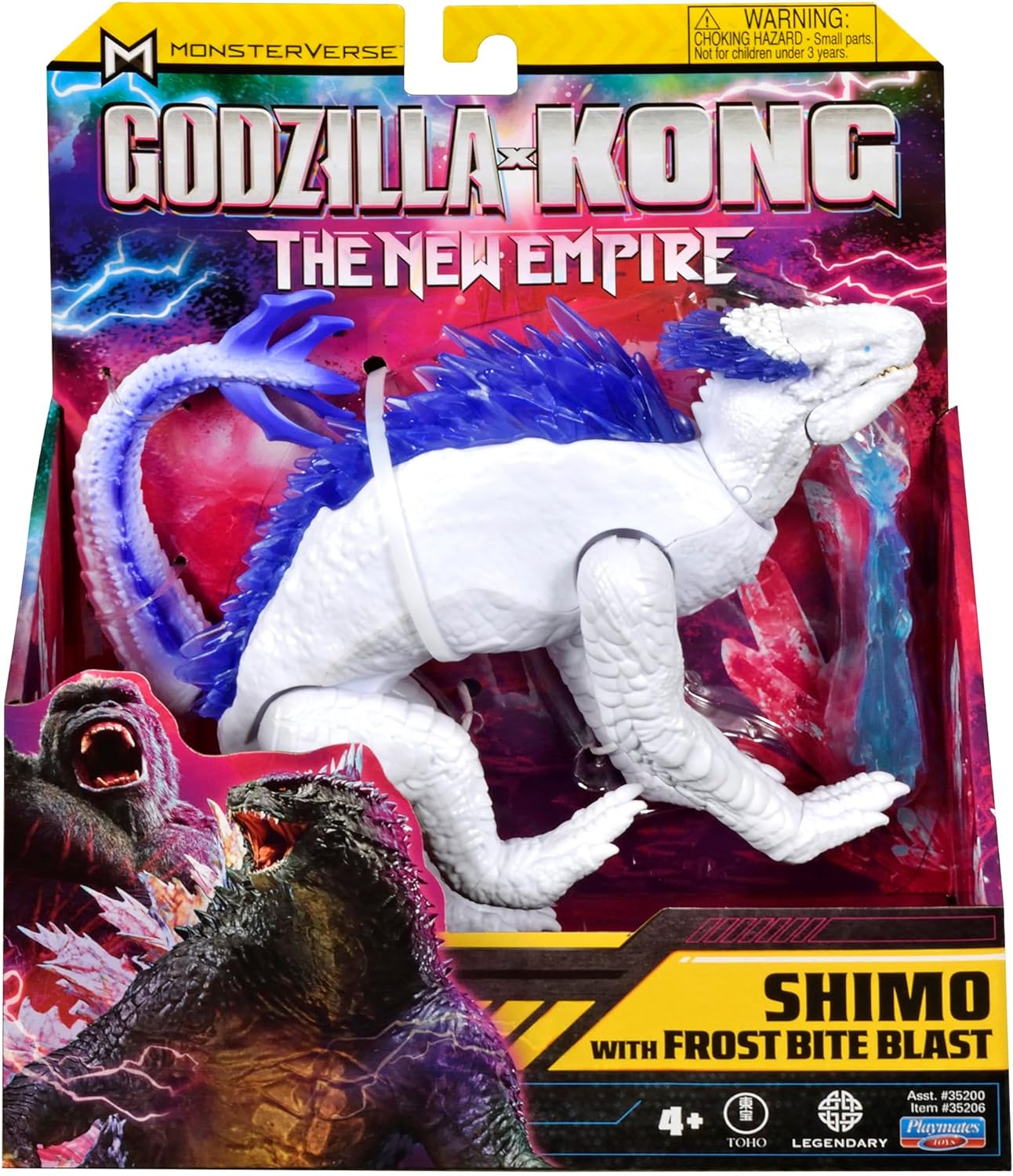 MonsterVerse Godzilla x Kong: The New Empire, brinquedo de boneco de ação Shimo de 6 polegadas, personagem icônico de filme colecionável, inclui recurso realista de explosão de mordida de gelo, brinquedo adequado para maiores de 4 anos