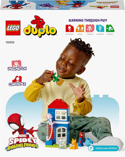 LEGO DUPLO Marvel Spider-Man's House, Spidey e seus incríveis amigos brinquedo montável para crianças, meninos e meninas com mais de 2 anos de idade, conjunto de super-heróis