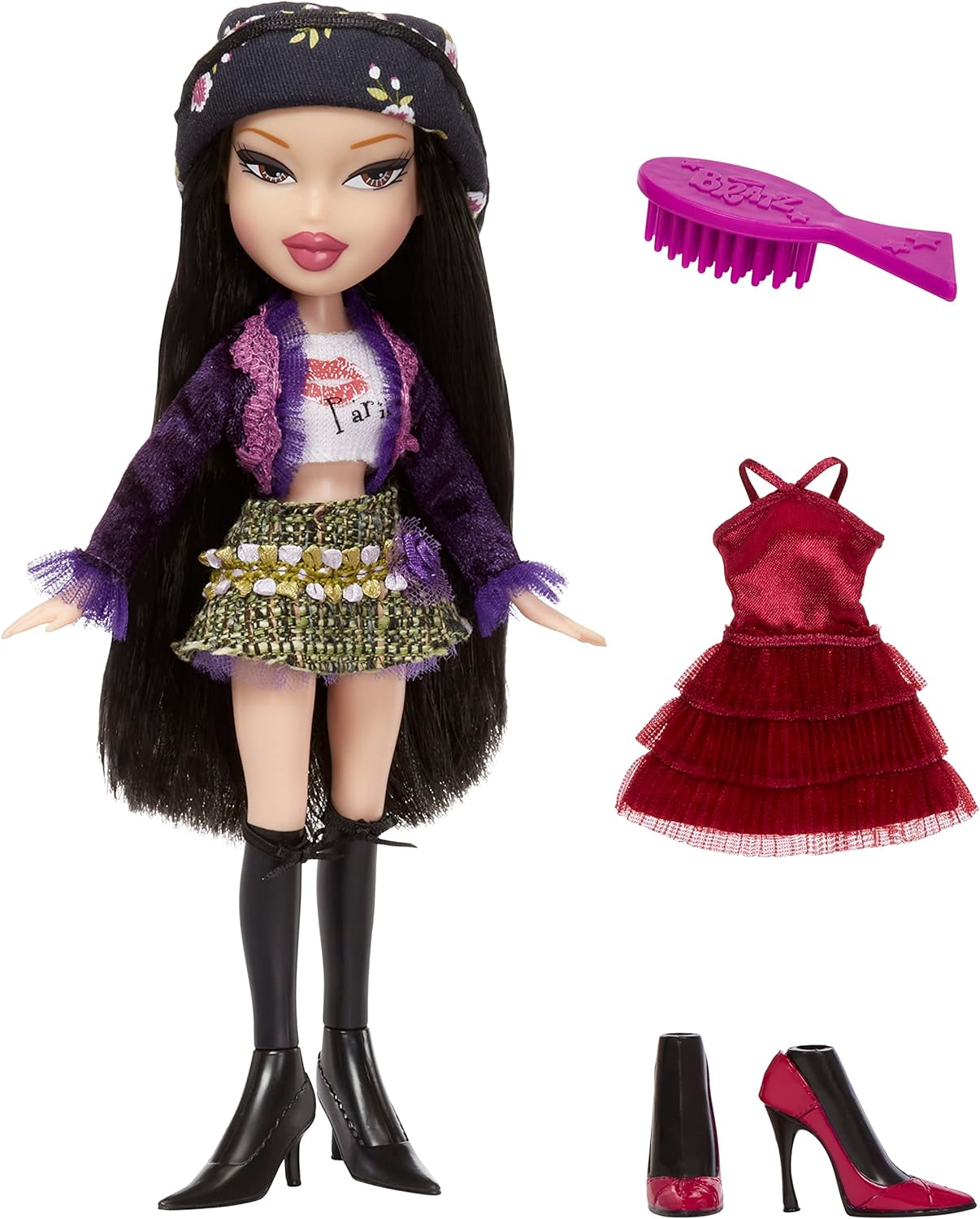 Bratz Boneca da moda original - KUMI - inclui duas roupas, acessórios de moda, embalagem holográfica de edição especial e pôster - para crianças e colecionadores com mais de 4 anos