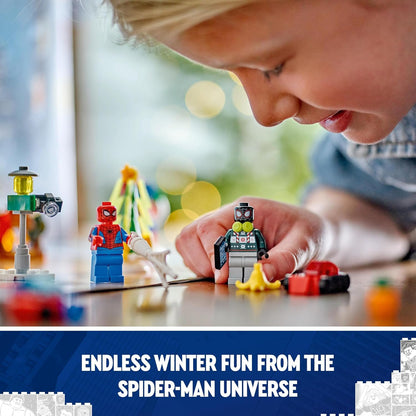 LEGO Calendário do Advento Marvel Spider-Man 2024, brinquedo de contagem regressiva de Natal para crianças, com 24 surpresas de super-heróis, incluindo 5 minifiguras, presente festivo para meninos e meninas de 7 anos ou mais 76293