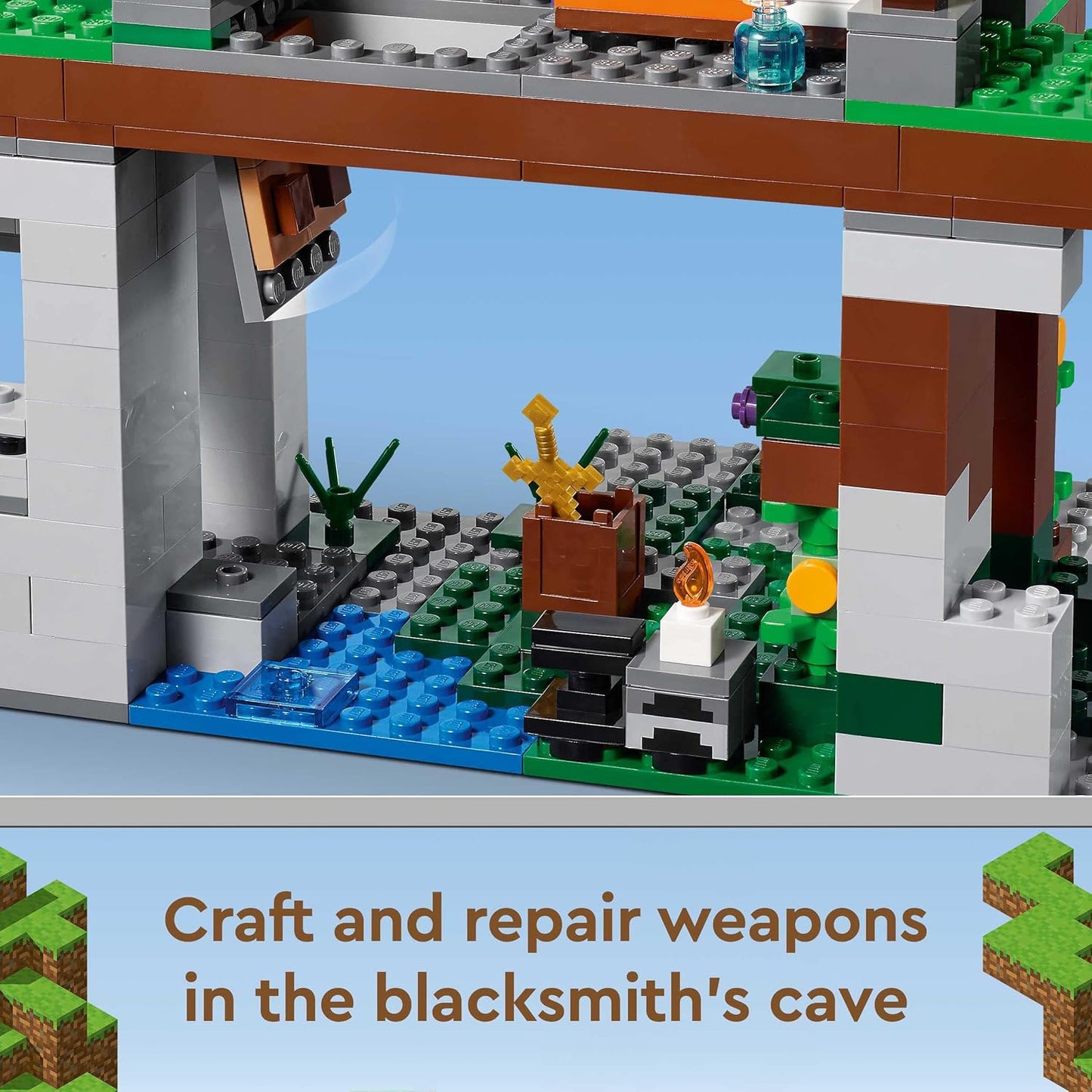 LEGO Kit de construção Minecraft The Training Grounds 21183; Minecraft House Dojo e Cave Toy com personagens icônicos – um Ninja, Rogue, Skeleton e um Bat; Ótimo presente para crianças a partir de 8 anos