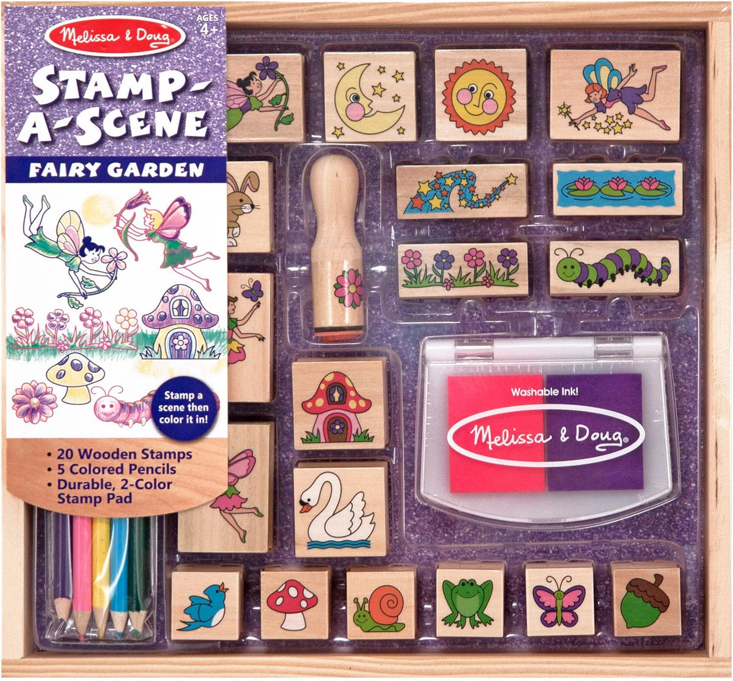 Melissa & Doug Stamp-a-Scene-Fairy Garden | Artes e Ofícios | Idade 4+ | Presente para menino ou menina