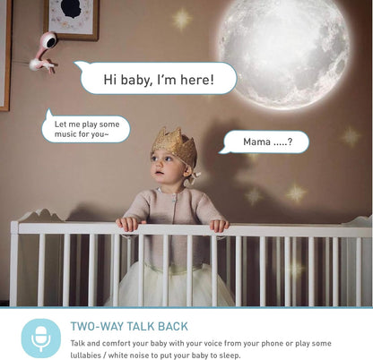 Lollipop Baby Monitor (turquesa) - Cámara Wi-Fi inteligente con funciones completas Detección de llanto real con plan adicional en la aplicación de monitoreo de respiración / Accesorios de seguimiento del sueño gratuitos / Período de prueba de 7 días