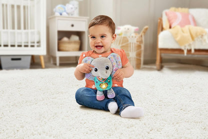 VTech Baby Cuddle &amp; Sing Elephant, Juguete Interactivo para Bebé con Luces, Números y Canciones, Sonajeros y Texturas, Regalo para Bebés de 3, 6, 9, 12 Meses+, Versión en Inglés