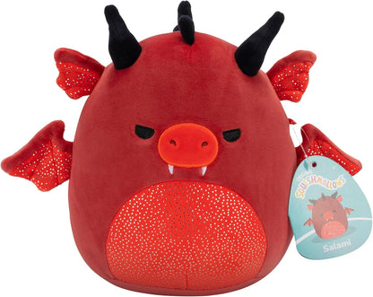 Squishmallows Salame Original de 7,5 Polegadas, o Dragão Vermelho