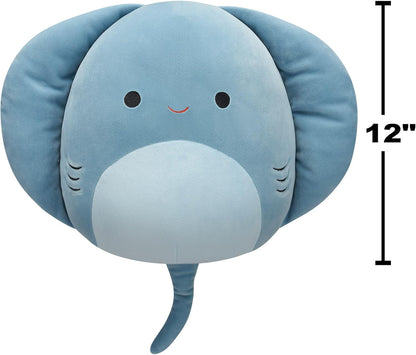 Squishmallows originales de 12 pulgadas - Akilah the Blue Polkadot Stingray