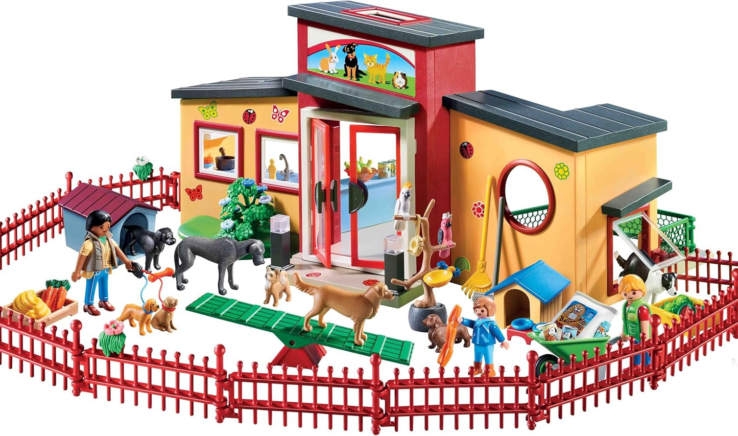 Playmobil 71599 My Life: Tiny Paws Pet Hotel, brinquedo educativo e para presentear, brinquedos sustentáveis, encenação divertida e imaginativa, conjuntos de jogos adequados para crianças de 4 anos ou mais