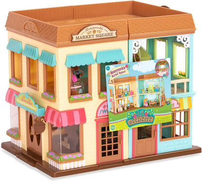 Li'l Woodzeez - Honeysuckle Hillside Cottage - Conjunto de brinquedos de 20 peças com casinha de brinquedo, móveis e acessórios - Casas em miniatura e conjuntos de jogos para crianças de 3 anos ou mais