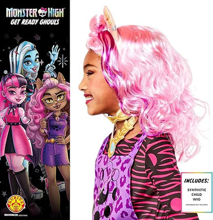 Rubies oficial Monster High Clawdeen Wolf peruca infantil, acessório de vestido extravagante infantil