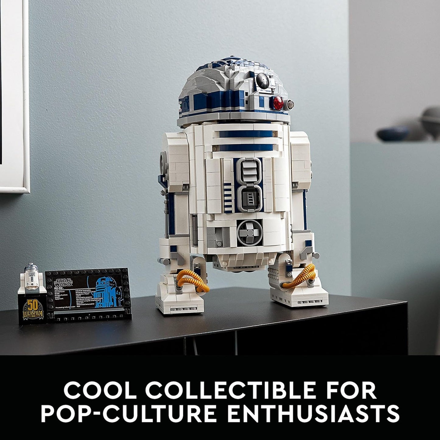 LEGO Conjunto de construção Droid Star Wars R2-D2 para adultos, modelo de exibição colecionável com sabre de luz de Luke Skywalker, presente para o dia dos pais, presente para homens, mulheres, pai ou mãe 75308