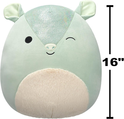 Squishmallows Original 16 Polegadas - Arilla, o Tatu Verde