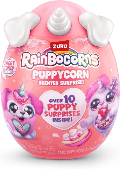 Rainbocorns ZURU Puppycorn Scent Surprise, Hound Dog, por ZURU Surprise Unboxing Soft Toy, perfumado filhote de pelúcia para meninas