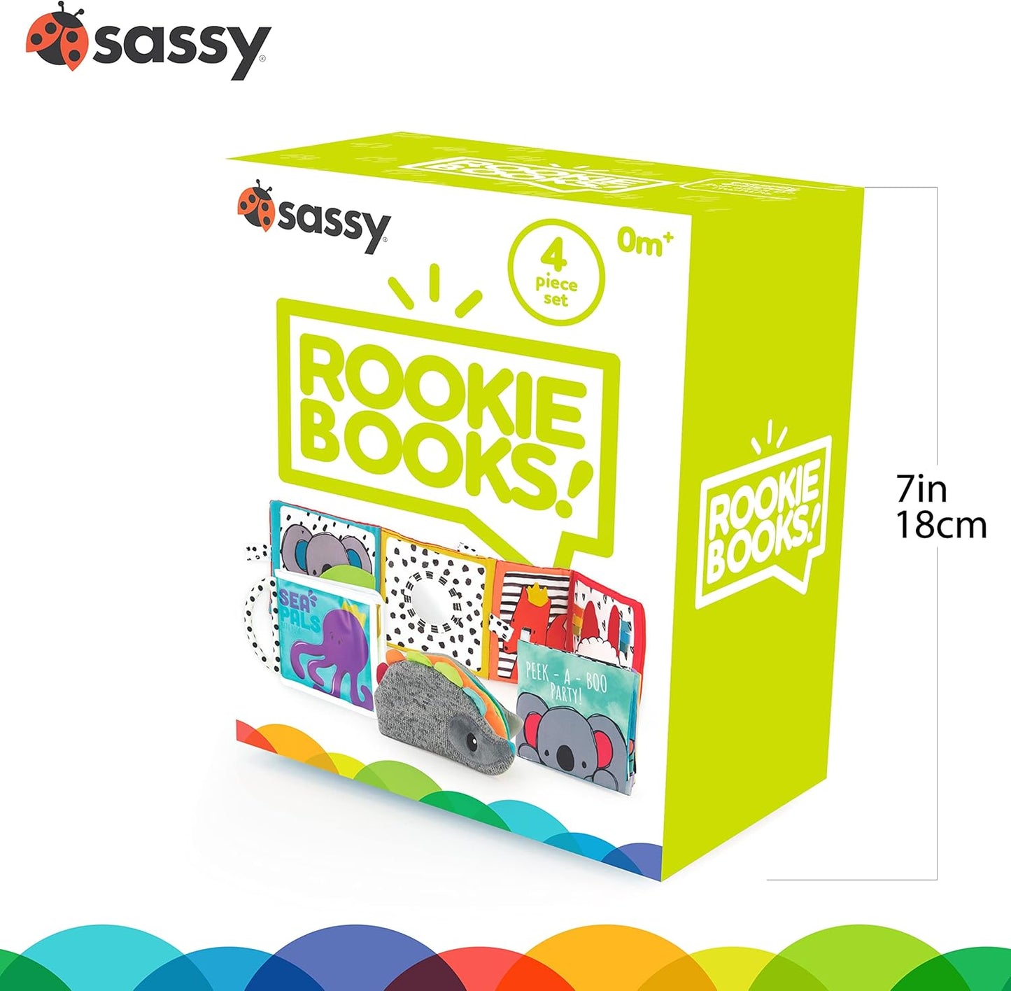 Libros para bebés Sassy Newbie - 4 piezas - 2m+