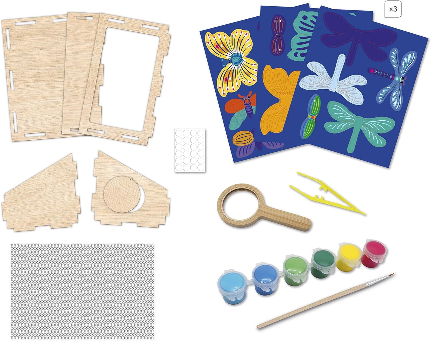 Janod - Garden Explorer - Pasta Explorer - Kit de artes e ofícios - 6 atividades diferentes - Atividade artesanal infantil - Nova coleção - Brinquedo para maiores de 6 anos,