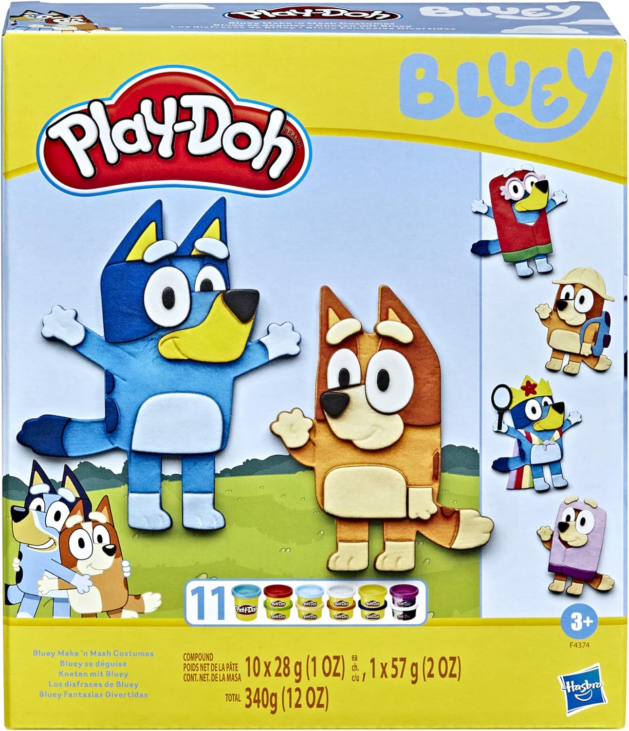 Play-Doh DISFRACES MAKE N MASH BLUEY, Pequeño