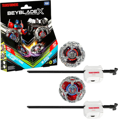 Beyblade X Transformers Collab Optimus Prime 4-60P vs. Megatron 4-80B Conjunto Multipack