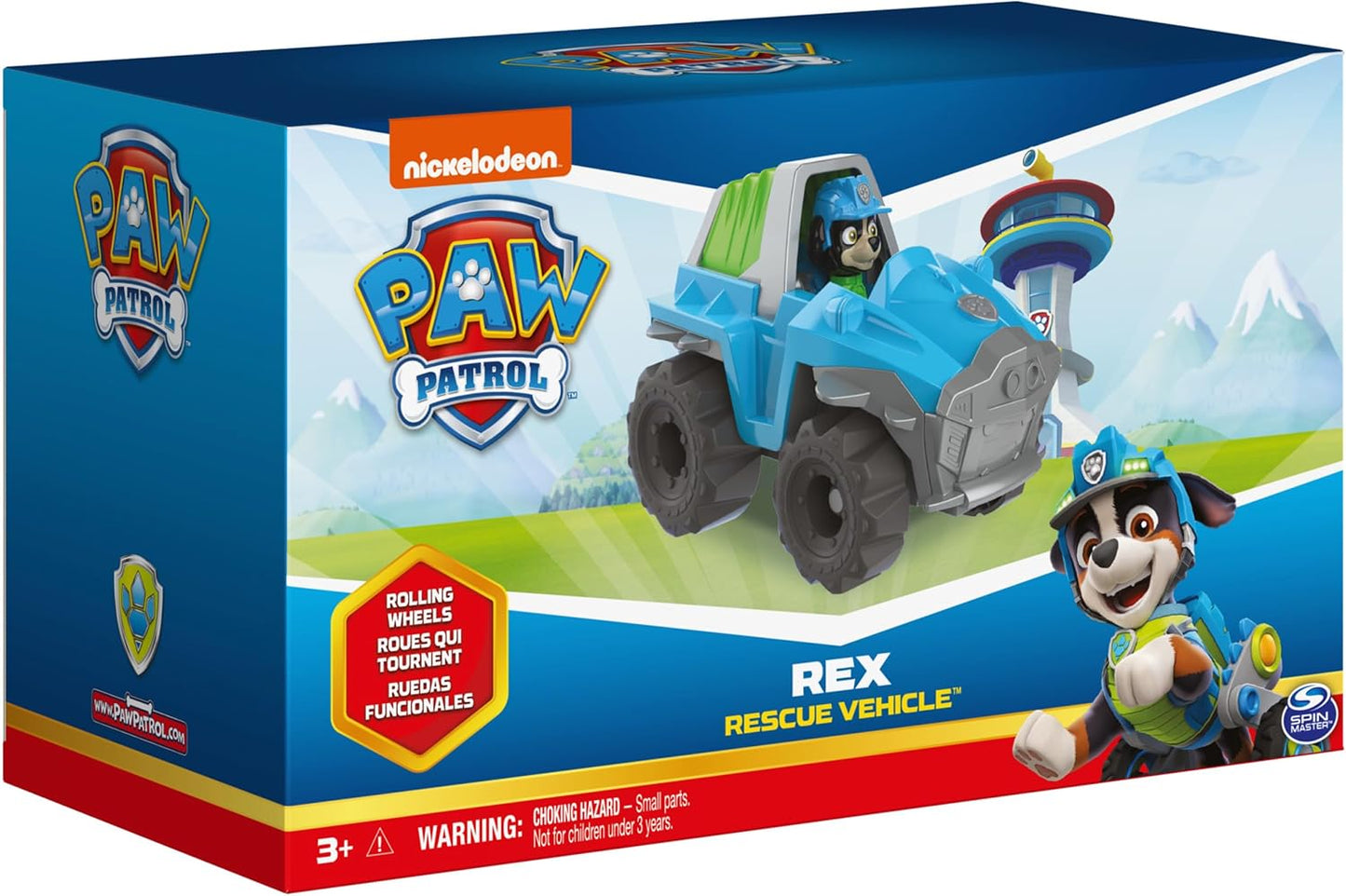 Paw Patrol, vehículo de rescate de dinosaurios Rex con figuras de acción coleccionables, juguetes para niños a partir de 3 años