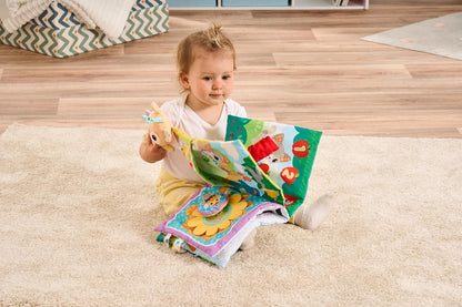 VTech Livro macio Baby Hide and Peek, livro sensorial com 6 páginas táteis, melodias e canções e urso destacável, brinquedo interativo, presente para bebês de 3, 6, 12, 18 meses ou mais, versão em inglês