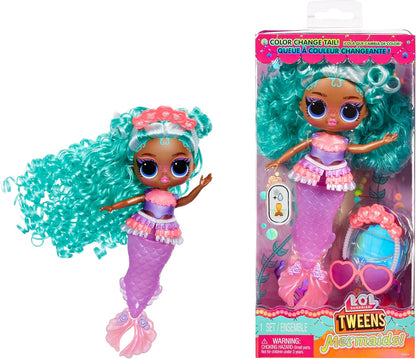 LOL. Surpresa! Tweens - Sereia Serena Finn - Boneca fashion com cauda que muda de cor, barbatana móvel e lindos acessórios - Brinquedos para crianças e colecionadores a partir de 4 anos