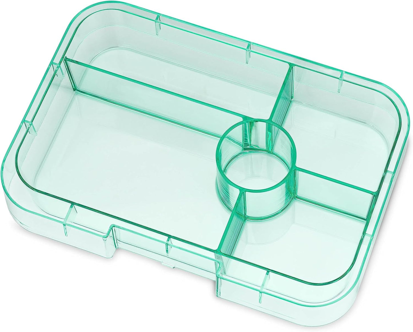 Yumbox  Tapas tamanho maior - lancheira Bento à prova de vazamentos com 5 compartimentos para pré-adolescentes, adolescentes e adultos (Bali Aqua com bandeja Aqua transparente) (BAIII202303A)