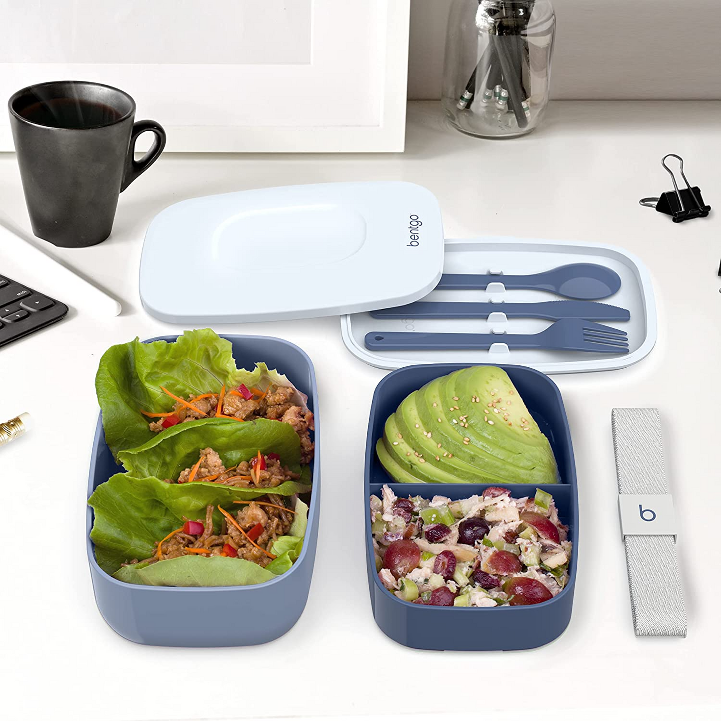 Bentgo Clássico - Recipiente Bento Lunch Box All-in-One empilhável