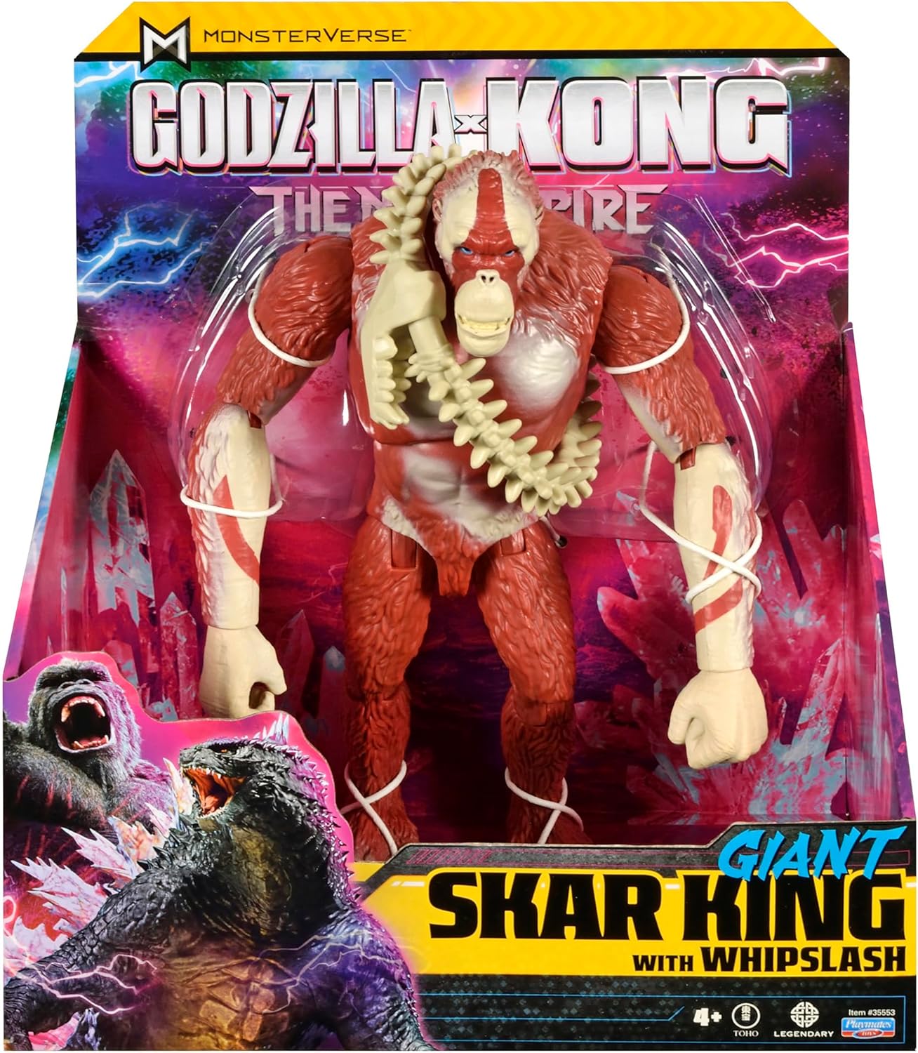 Godzilla x Kong: The New Empire, brinquedo de boneco de ação gigante Skar King +4 anos, 28 Centímetros