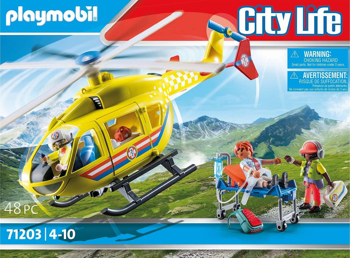 Playmobil 71203 City Life Helicópitero de Resgate Médico